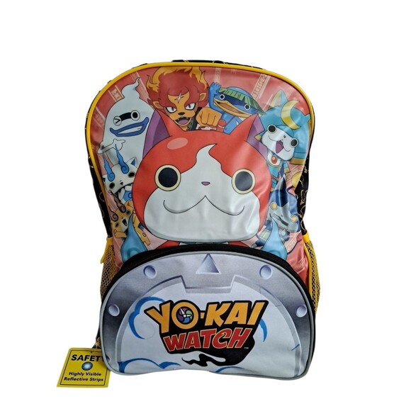 Yokai Watch Characters 16" School Travel Backpack & Lunch Bag Set Red Black NWT - Picture 2 of 14
